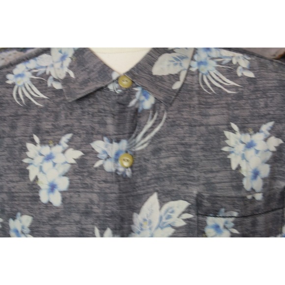 TOMMY BAHAMA Men's Hawaiian Camp Shirt All Silk Floral Pattern Short Sleeve 2XL - Picture 13 of 13